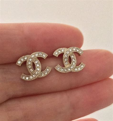 chanel cc mini earrings|pre owned chanel earrings.